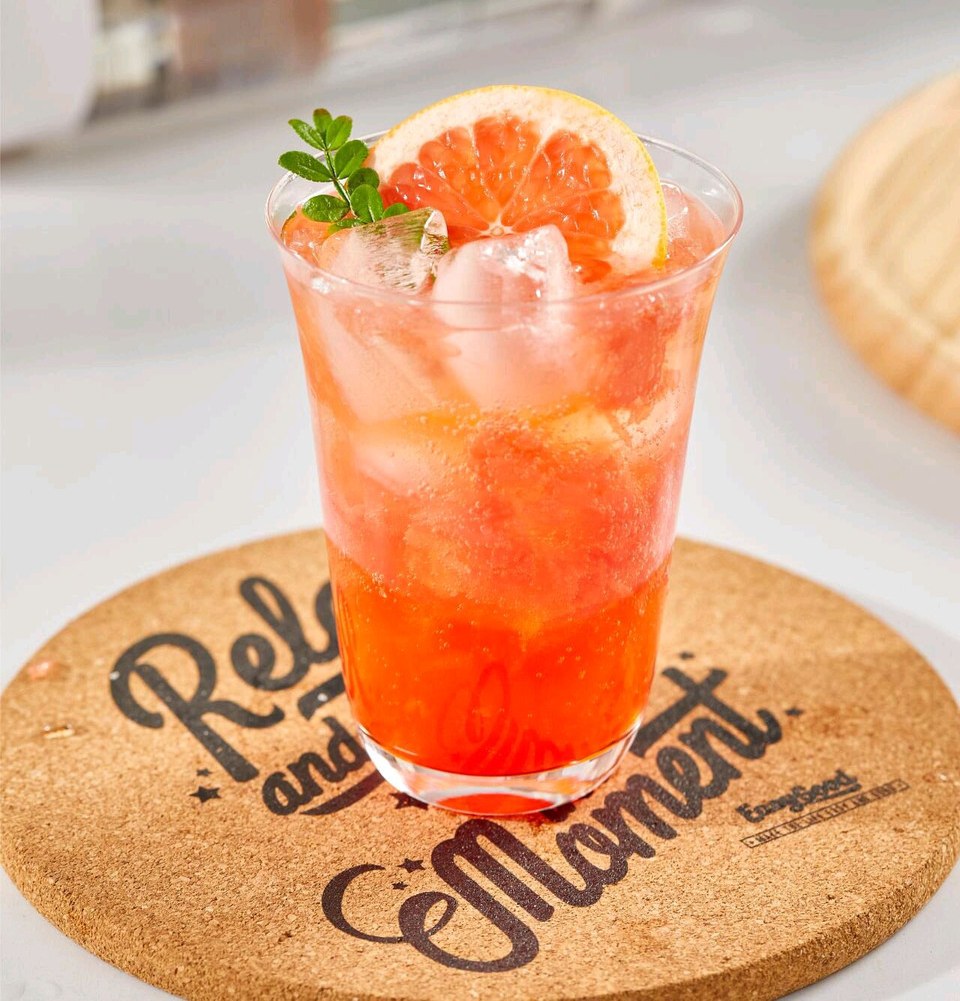 学习清爽酸甜的西柚气泡水可堂食可外卖的做法