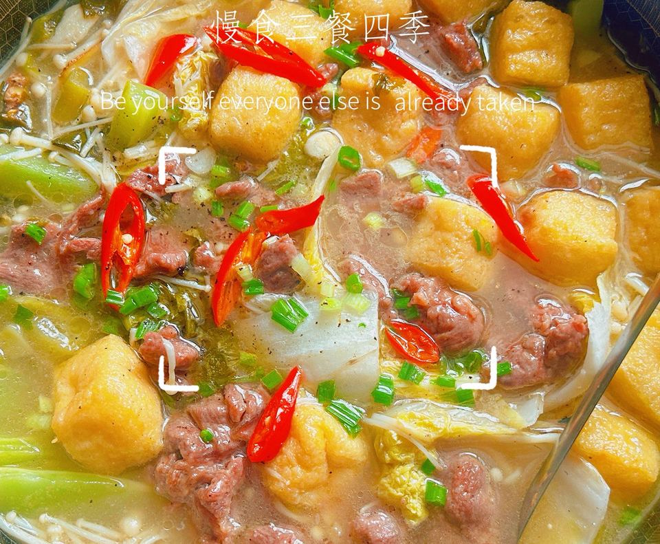 酸菜牛肉的做法