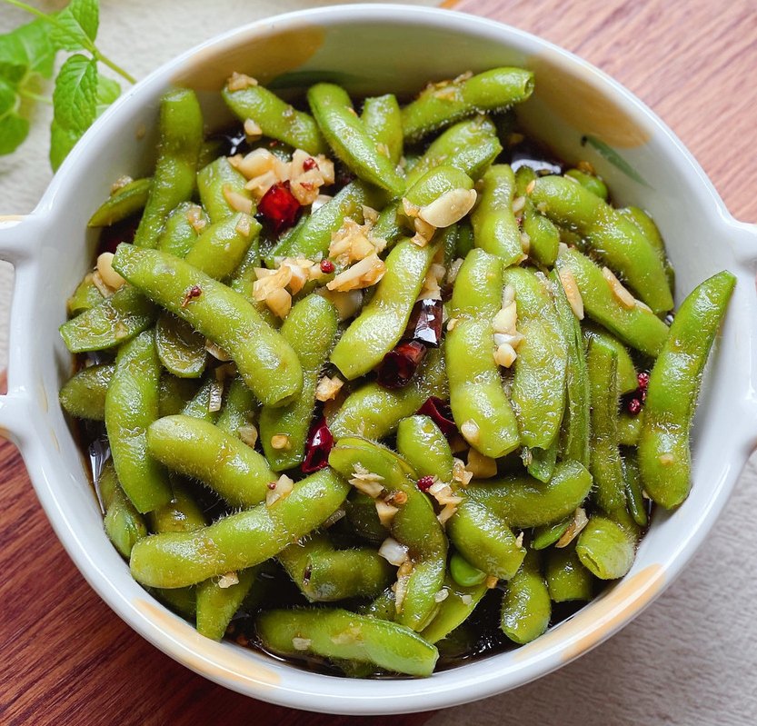 绝味凉拌麻香毛豆的做法