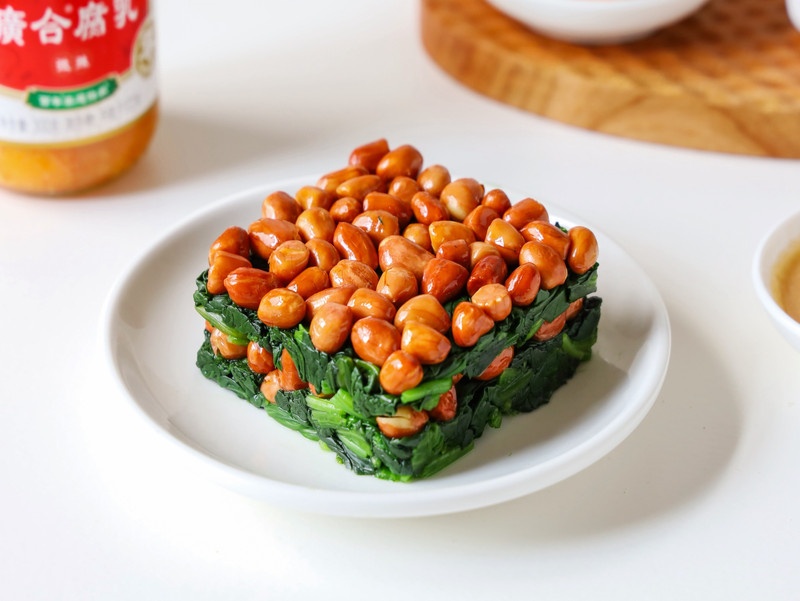 腐乳捞汁菠菜的做法