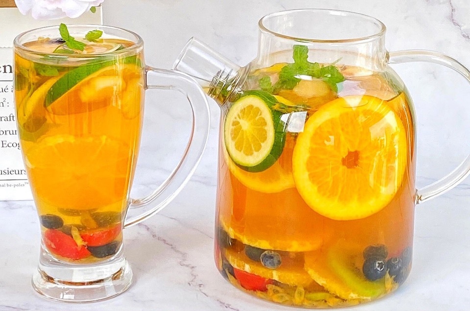 自制缤纷水果茶!美白养颜，夏季必备！！的做法