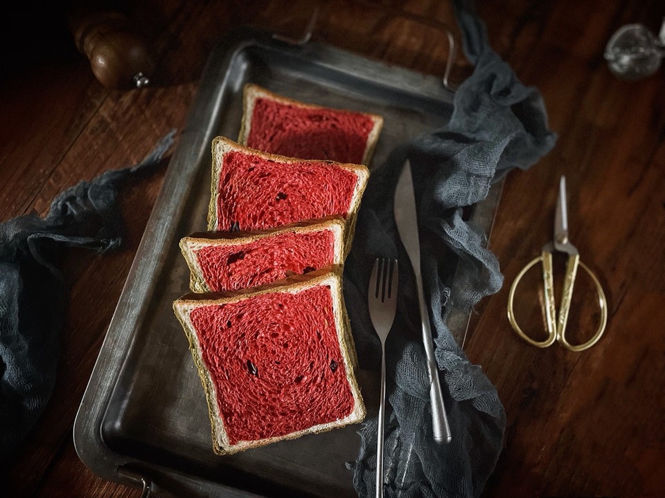 西瓜吐司的做法