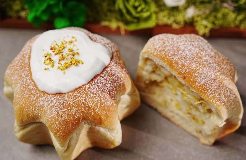 金银花椰菊养生山药包的做法