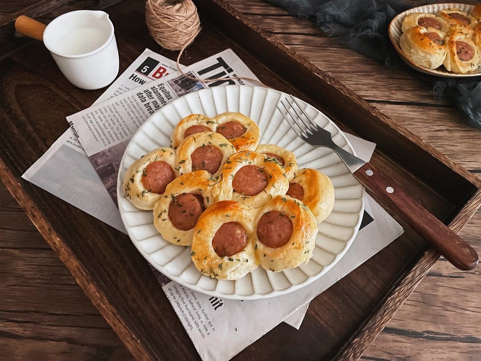 花式烤肠面包的做法