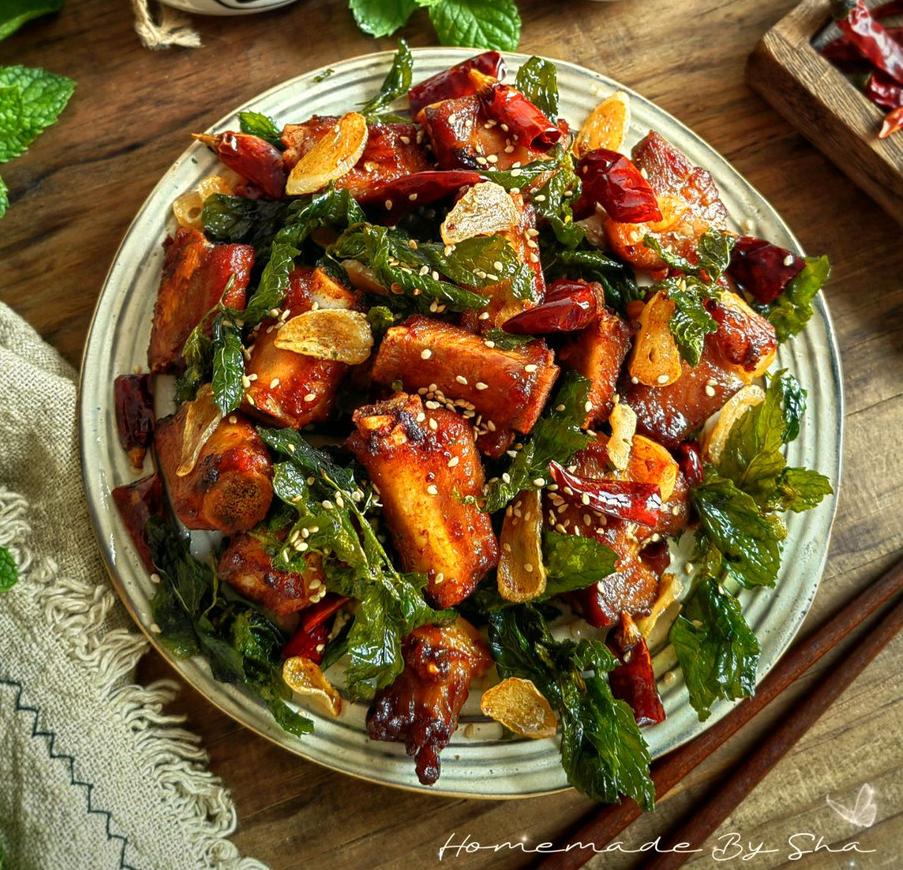 薄荷炸排骨的做法