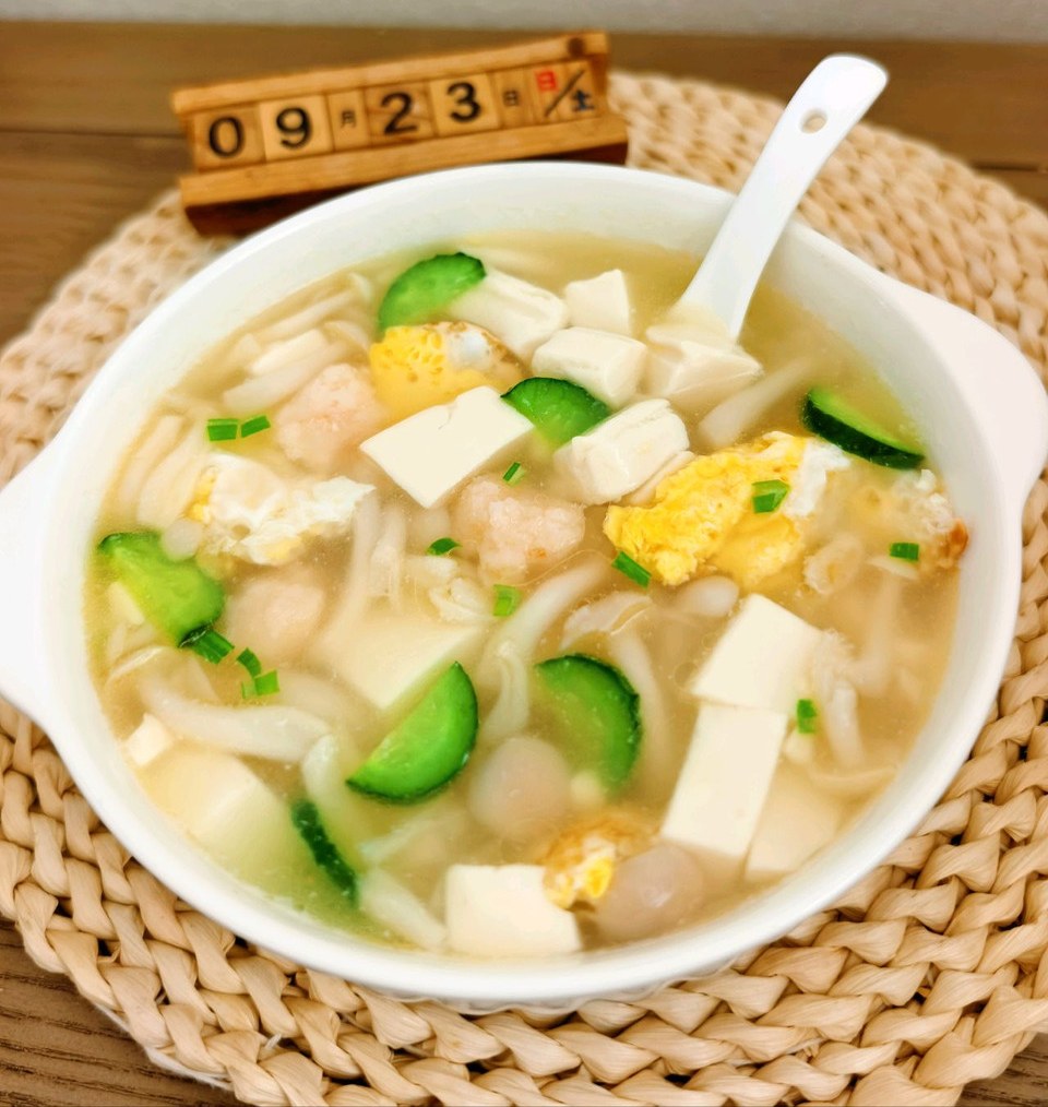 减脂三鲜豆腐汤的做法