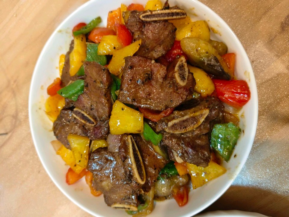 黑椒牛仔骨的做法