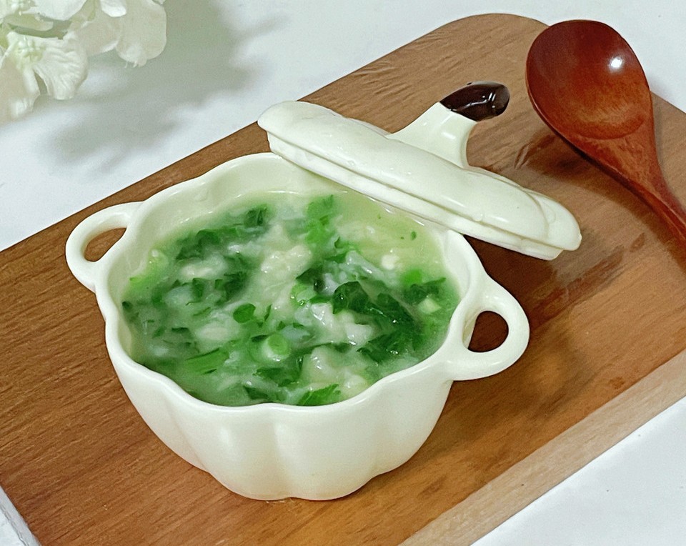 营养青菜粥的做法