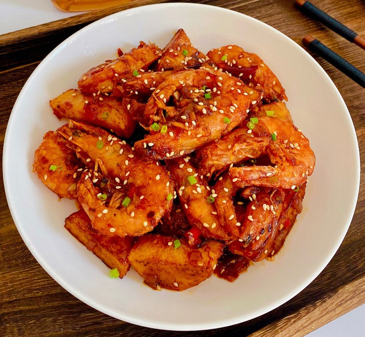 干锅土豆虾的做法