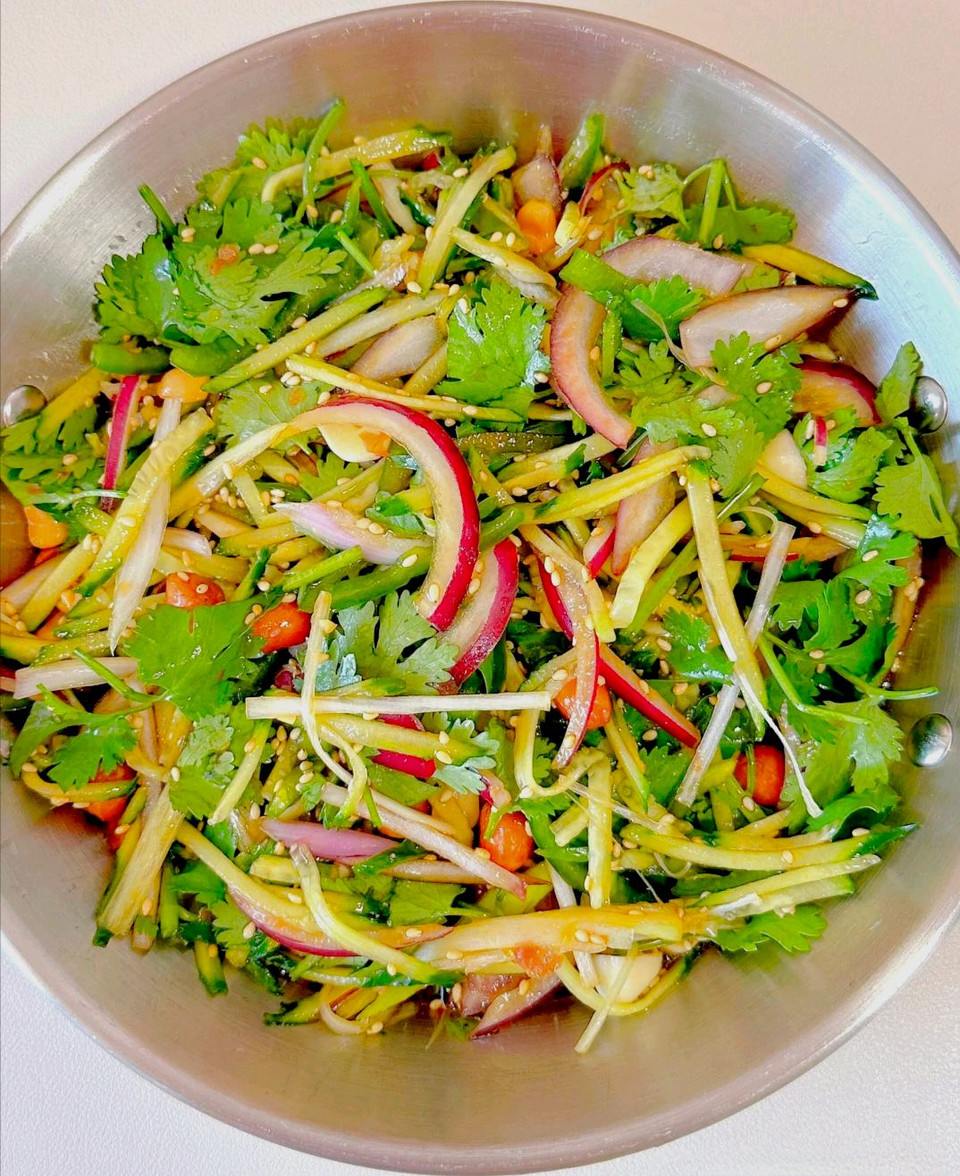 凉拌老虎菜的做法