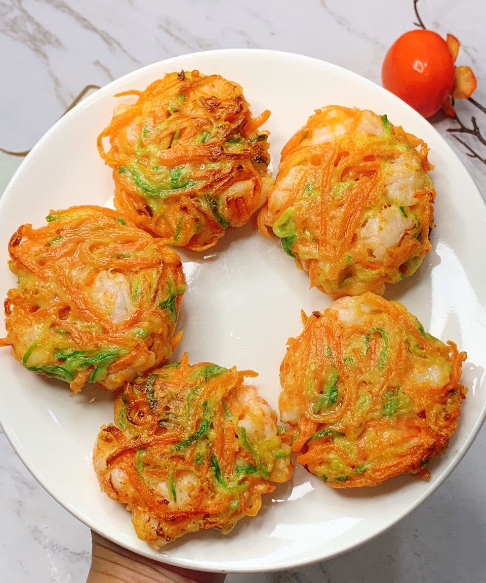 破防了…时蔬鲜虾饼！…这玩意真的巨巨巨好吃！！！的做法