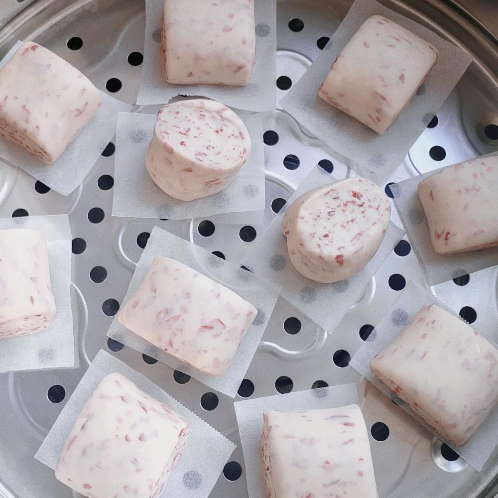 玫瑰馒头的做法