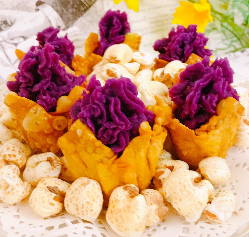 金杯脆皮紫薯塔的做法