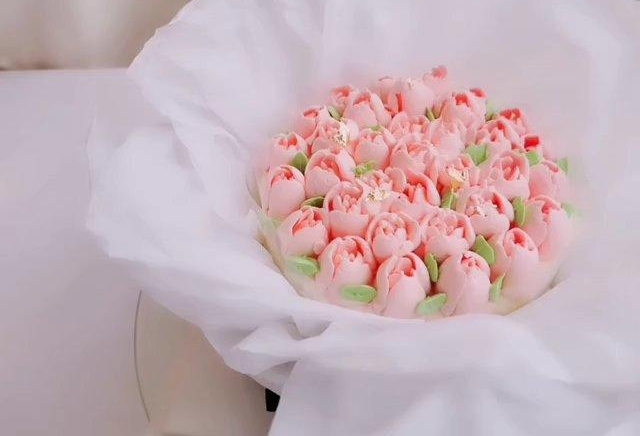 ins风花束蛋糕 鲜奶油也可以做到