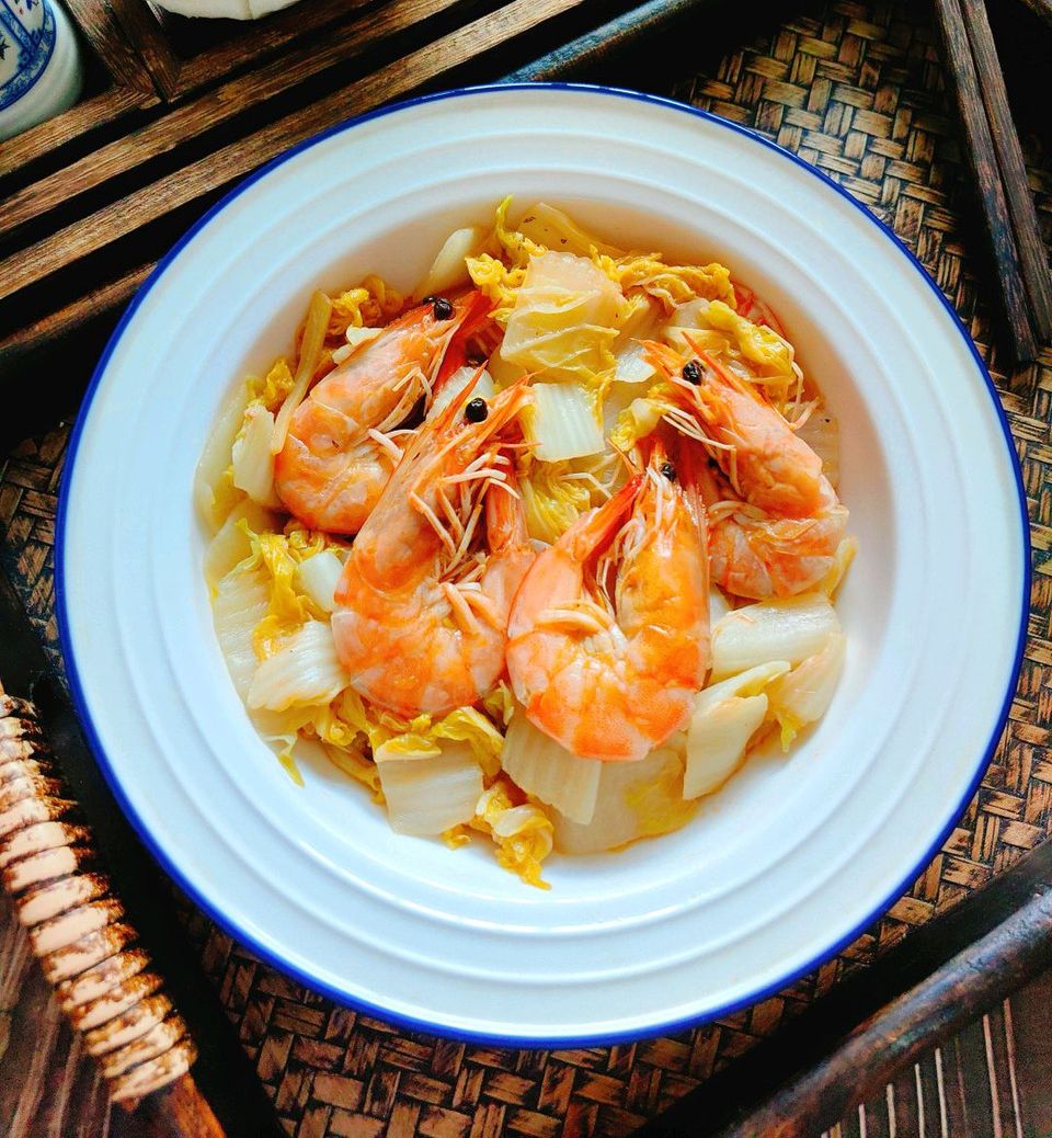 鲜虾烧娃娃菜的做法