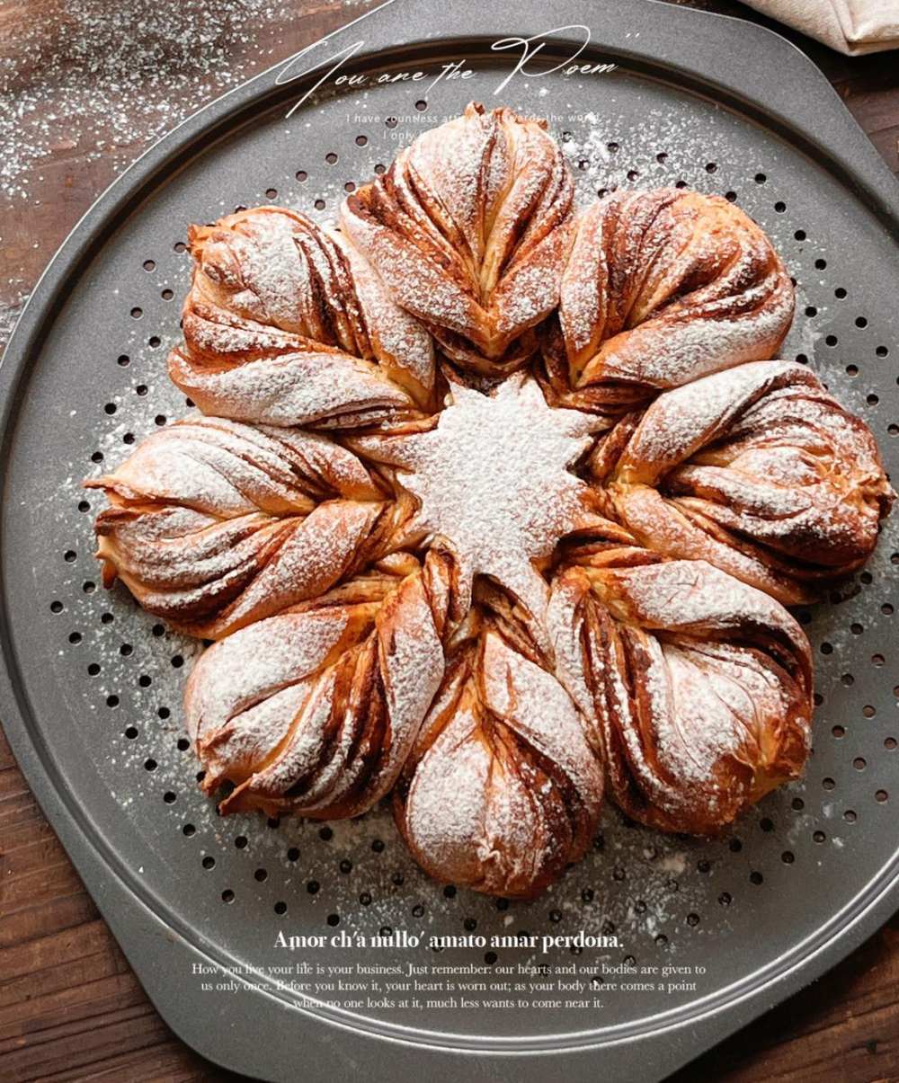 冬日限定 雪花面包｜雪花肉桂卷的做法