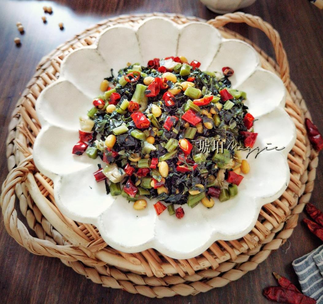 家常菜‼️雪里蕻炒黄豆‼️佐粥小菜的做法