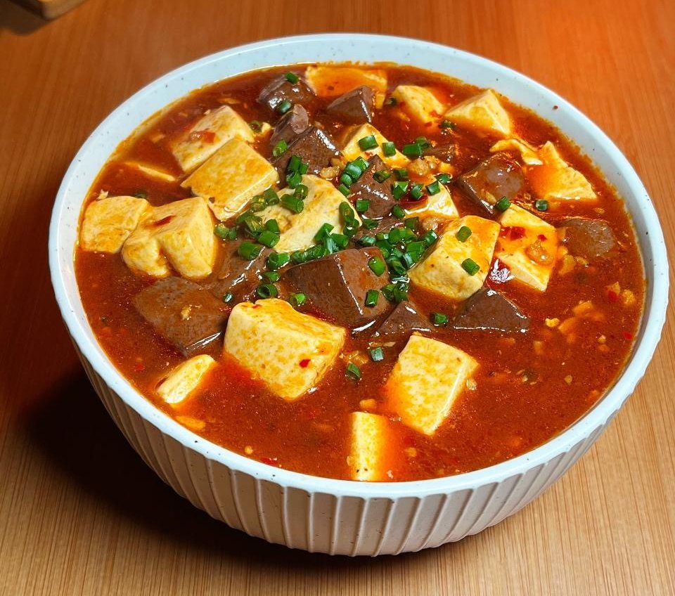 简单快手的鸭血烧豆腐的做法