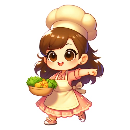 穿裙子的厨师小姑娘卡通人物