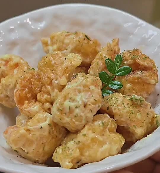 芥末虾球的做法