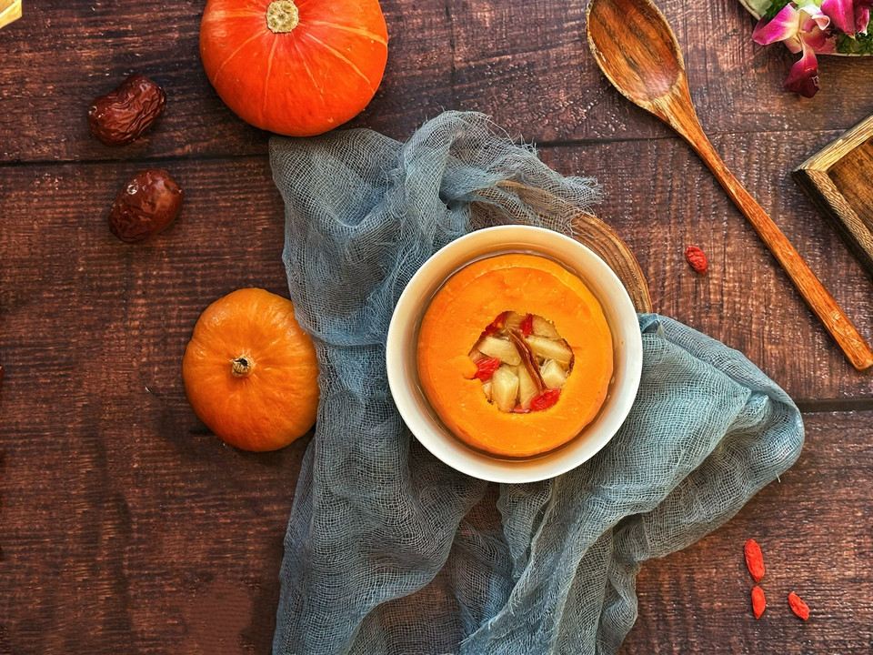 红参苹果蒸南瓜