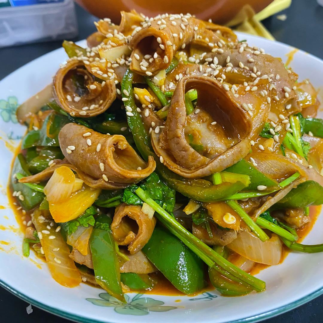 韩式辣炒牛肠