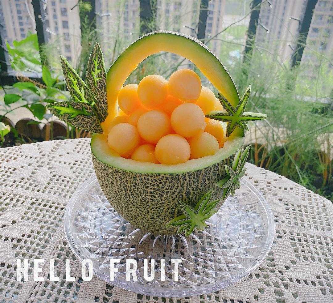 哈密瓜果盘切法