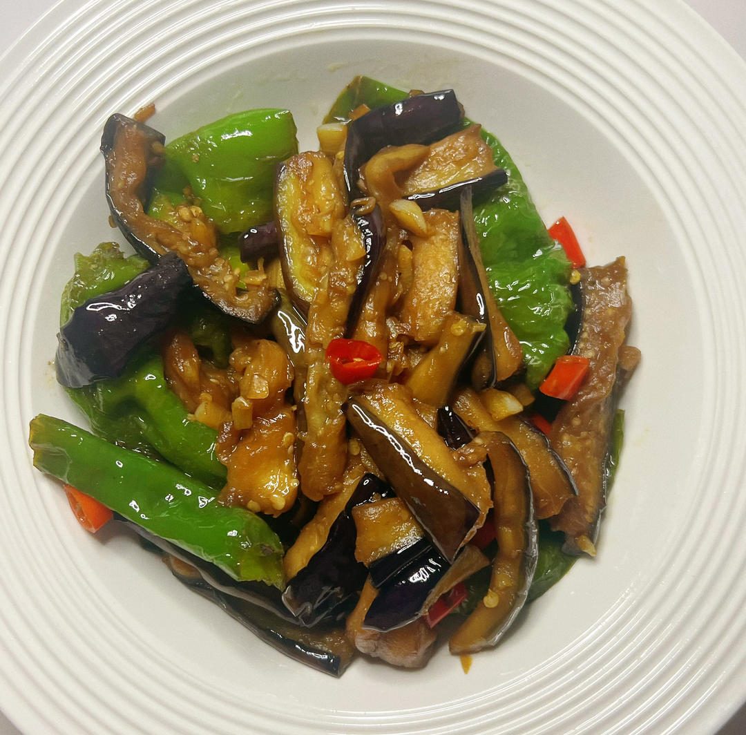 不用蒸，超好吃的辣椒烧茄子