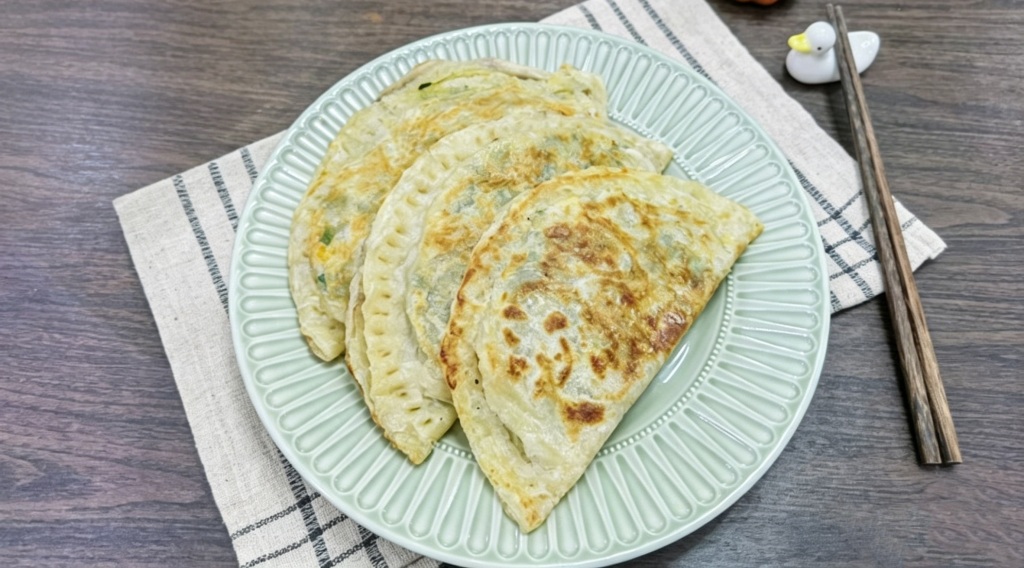 手抓饼韭菜盒子/外酥馅鲜，不用揉面