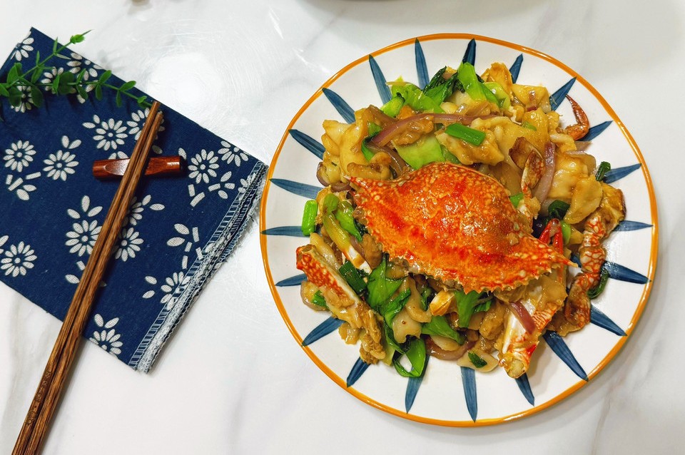 闽菜招牌～糖酒螃蟹炒年糕
