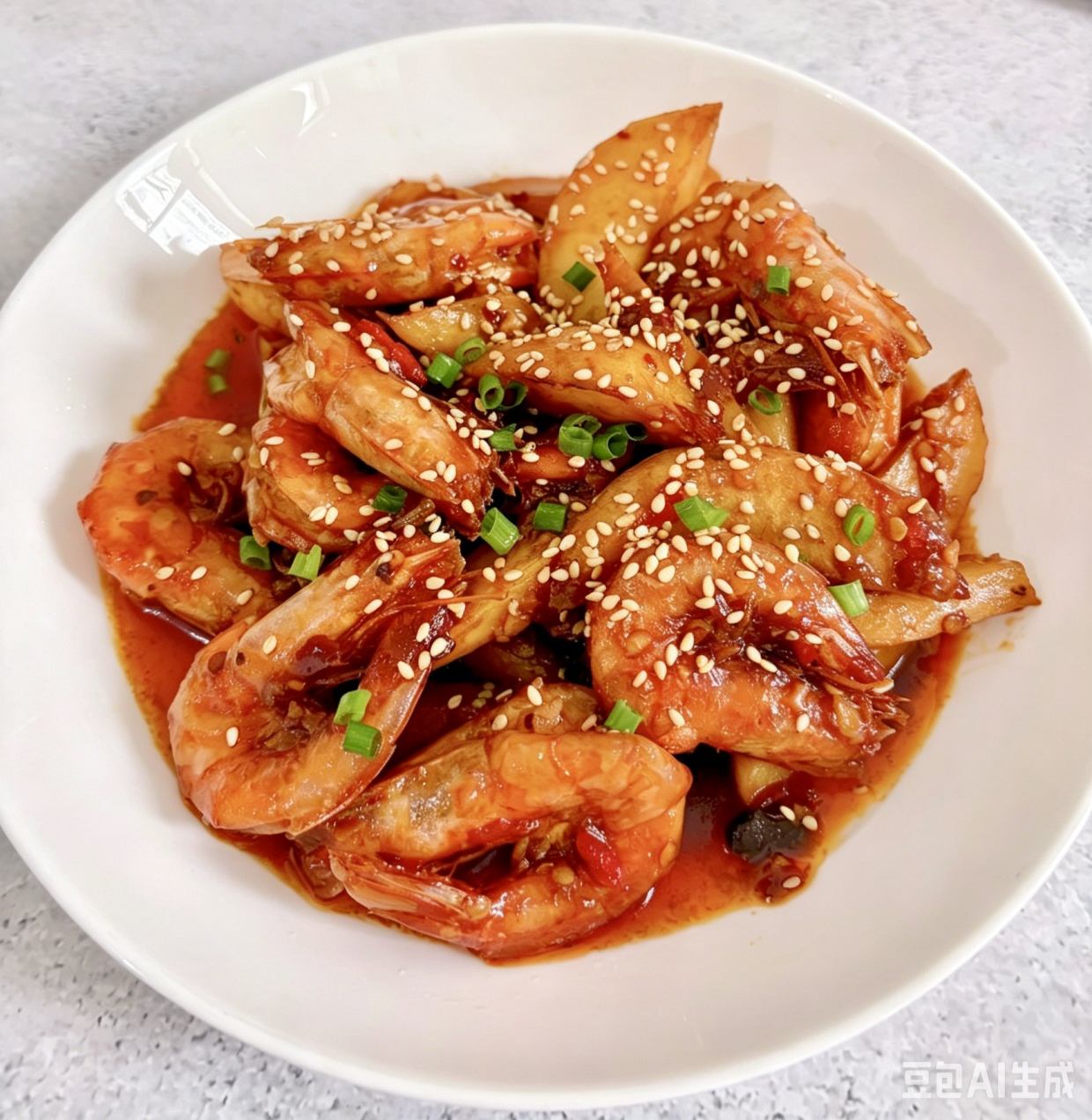 香辣土豆虾